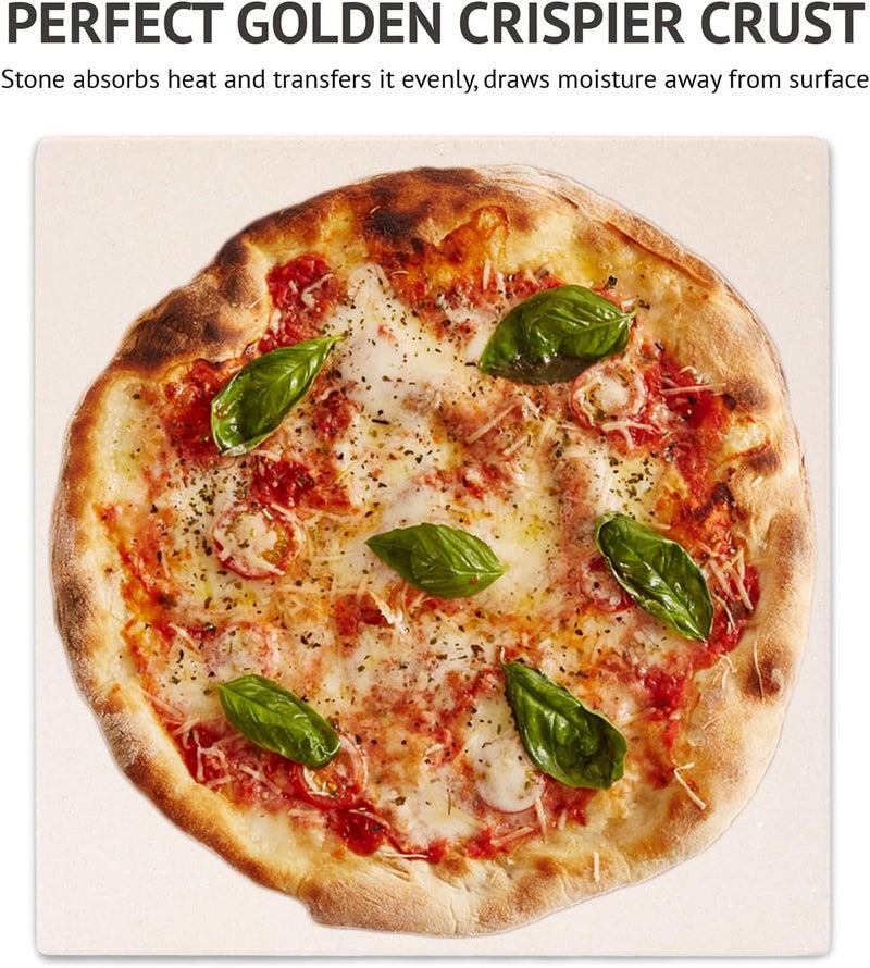 waykea 10”x10.4”x0.5” Pizza Stone for Toaster Oven | Rectangular Cordierite Grilling Stone Bread Baking Stone for Grill, Oven - Image 3